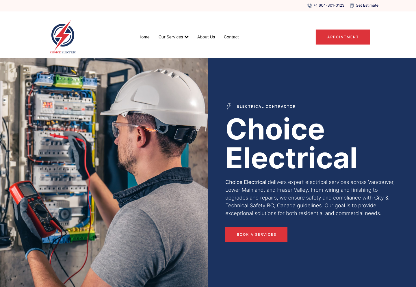 Choice Electrical Website
