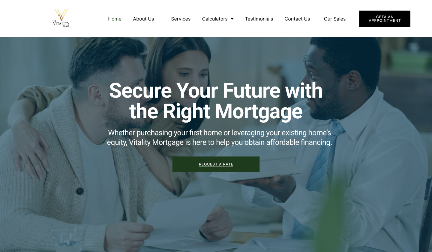 The Vitality Team Mortgage Website