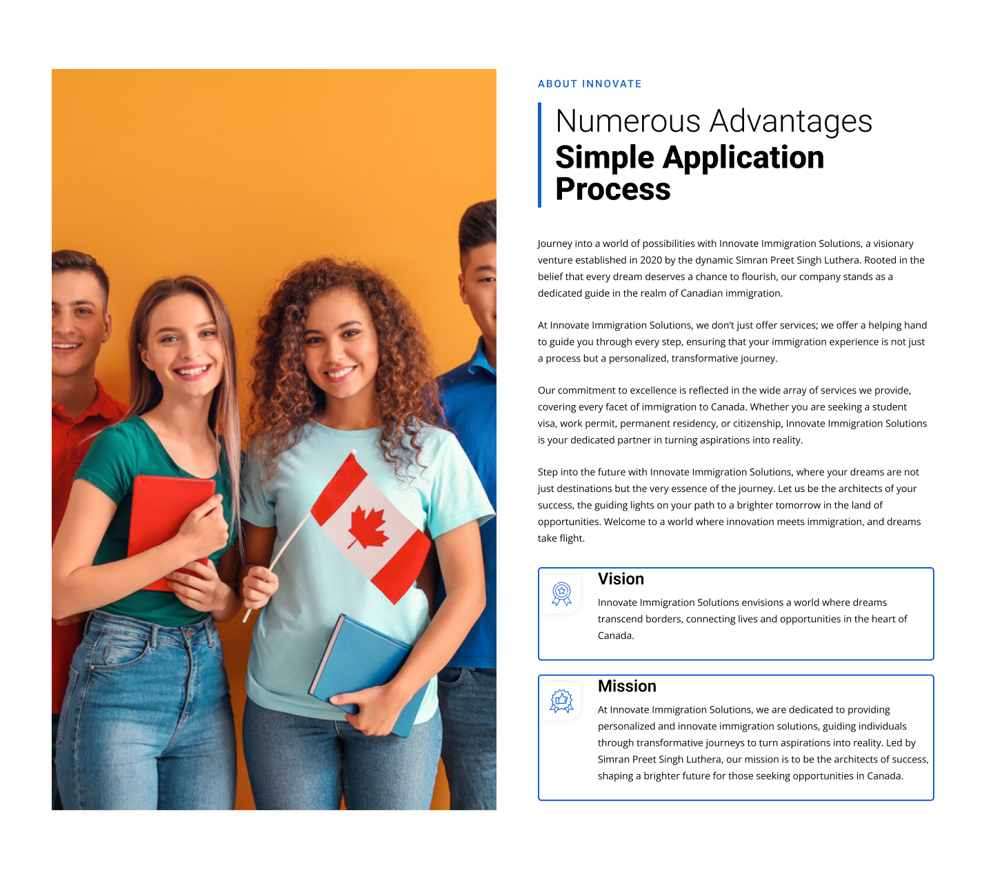 Innovate Immigration Solutions Website