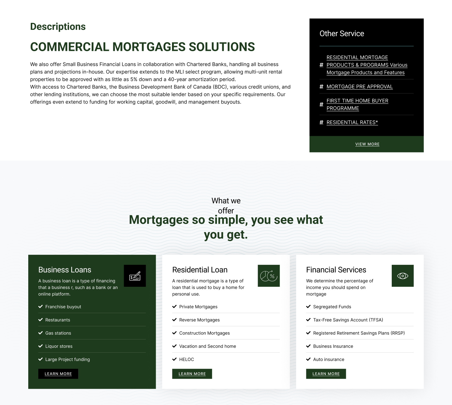 The Vitality Team Mortgage Website