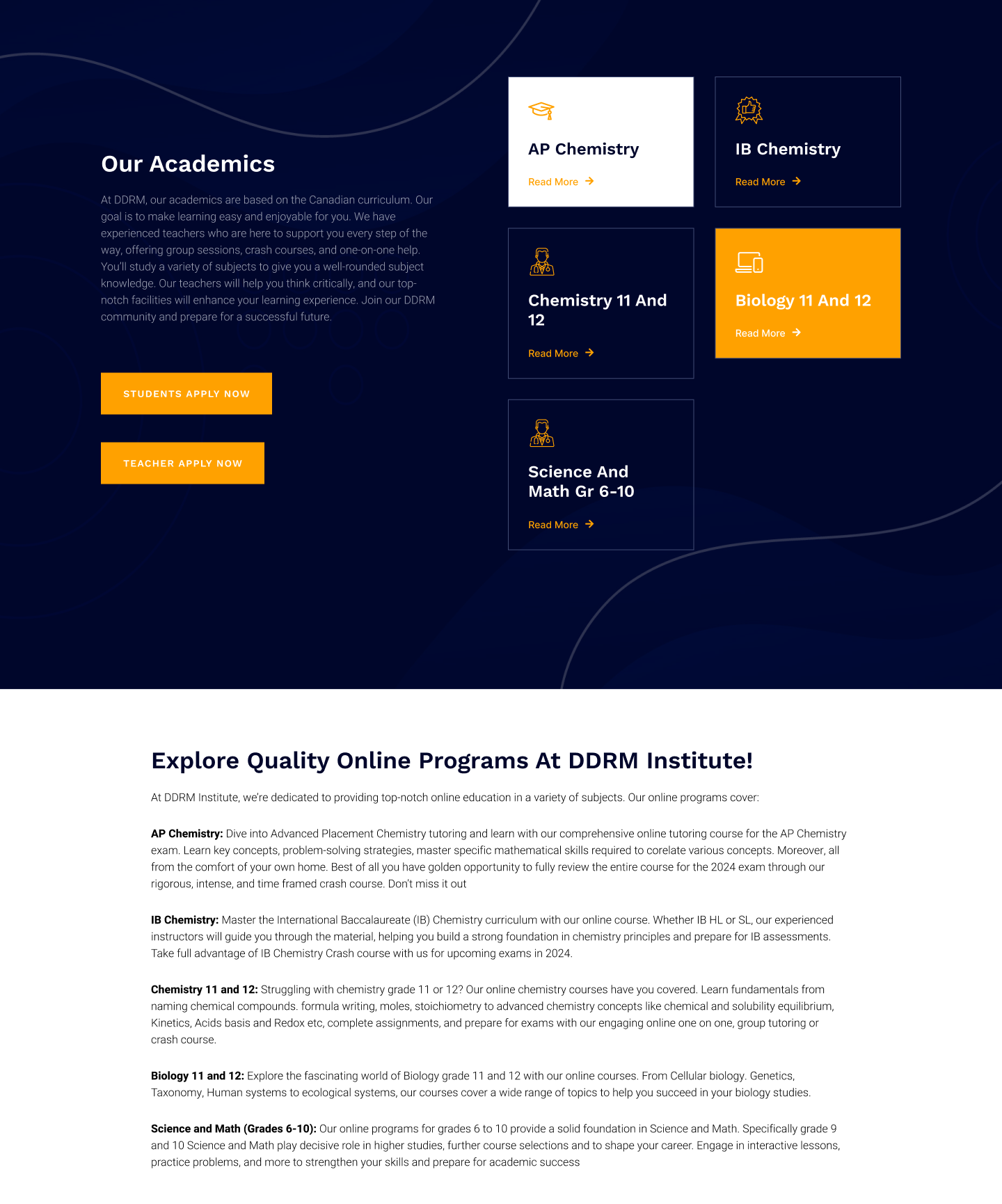DDRM Learning Institute Website