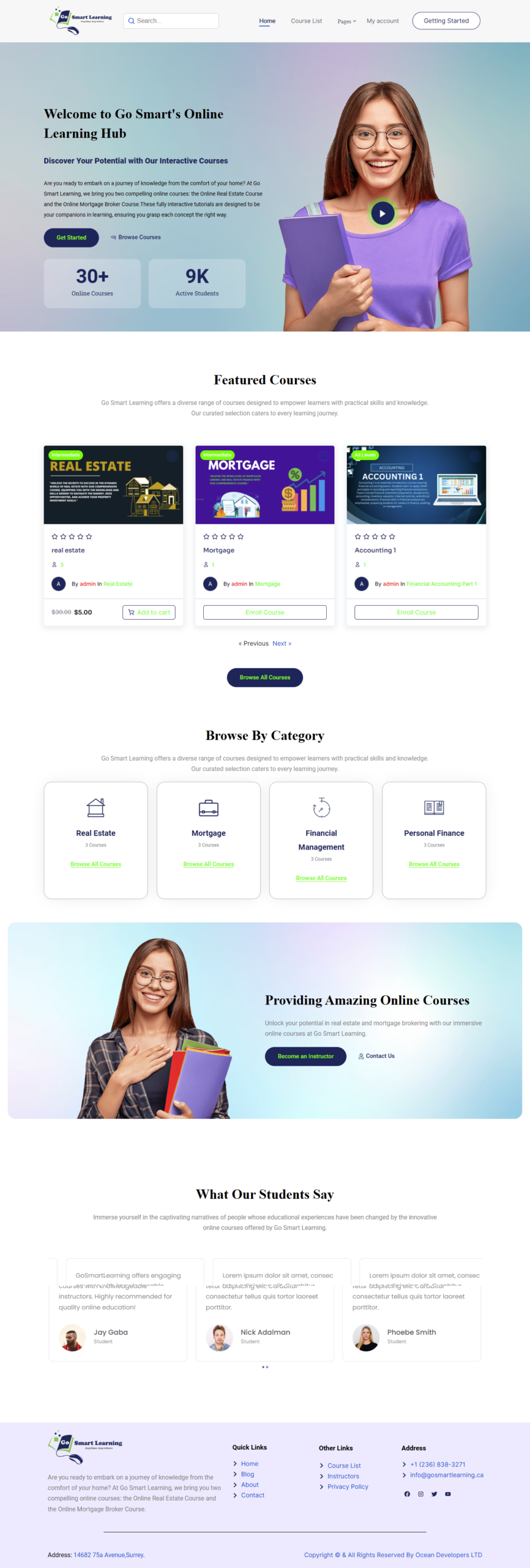 Go Smart Learning Online Course Website