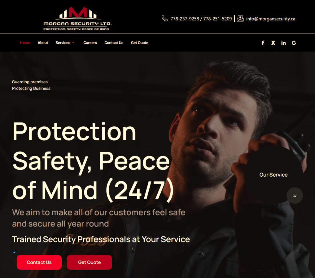 Morgann Security Website