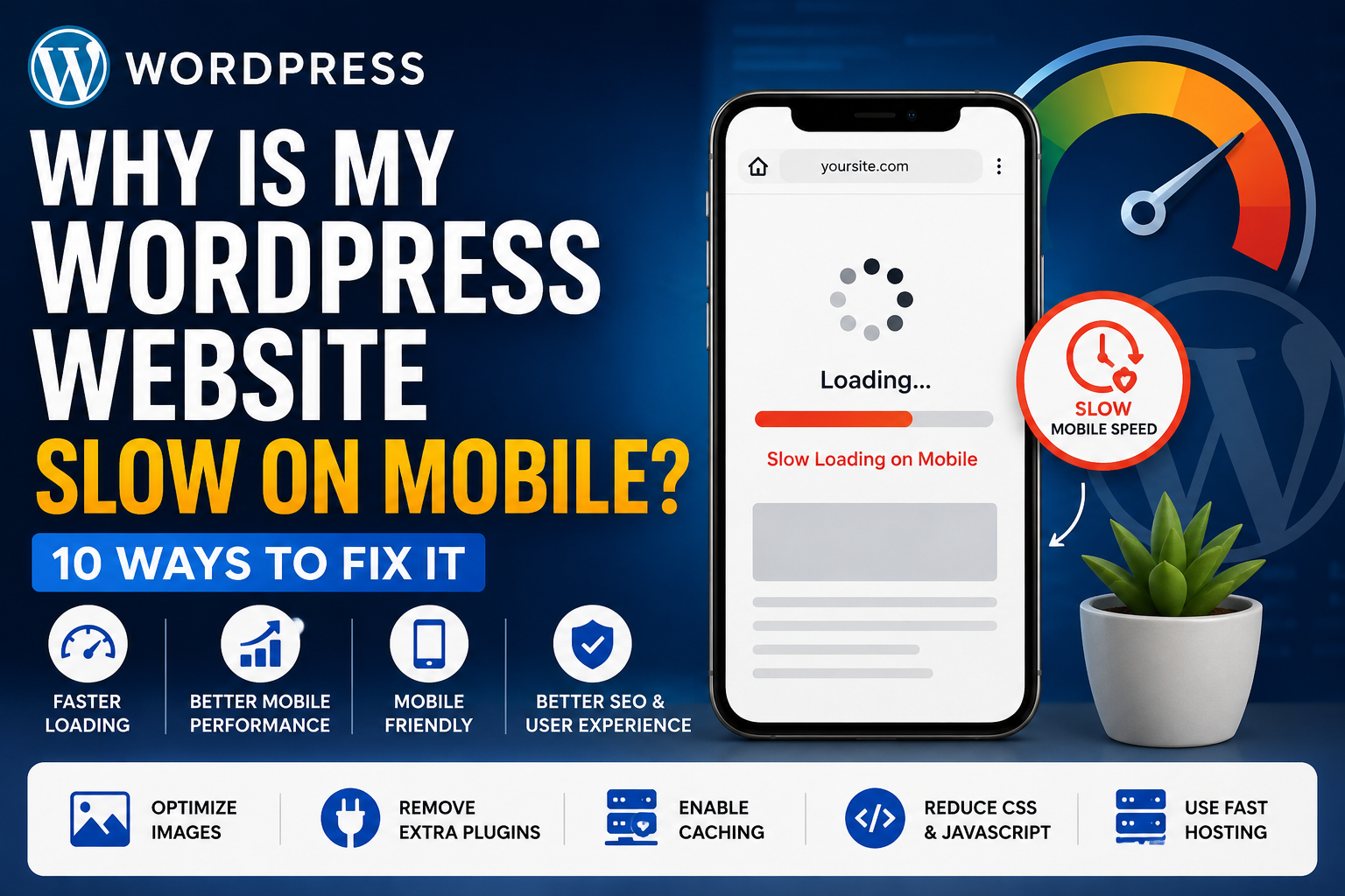 WordPress website slow on mobile showing mobile speed optimization and performance fixes